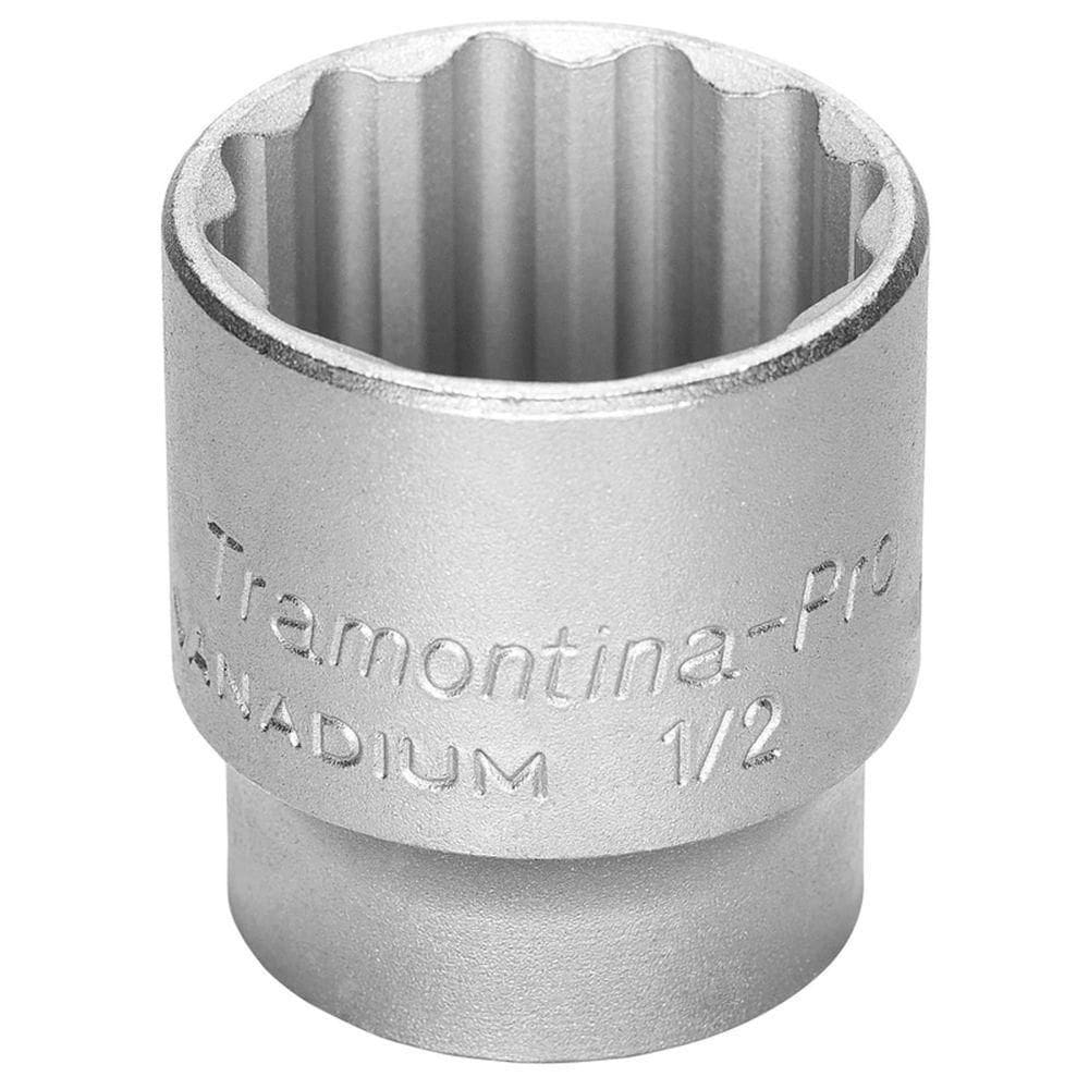 Soquete Estriado Em Aço Cromo Vanádio 26 Mm - Encaixe 1/2" Tramontina Pro Tramontina