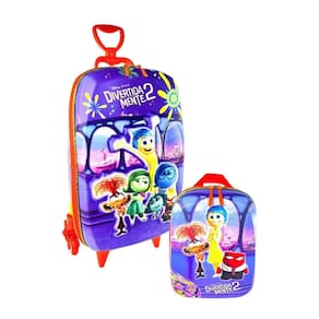 Kit Mochila Roda Divertidamente Sala Controle 3D Lancheira