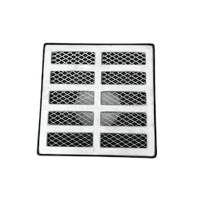 Ralo Pluvial modelo 15x15 Alumínio Reta com Tela Coletor Saída Baixa 75mm ( 3polegadas)