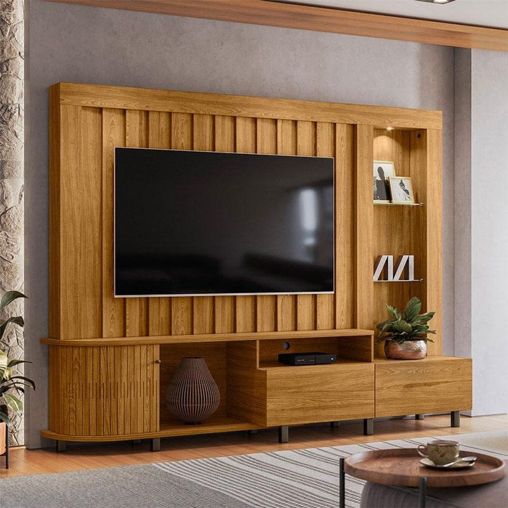 Estante Home Theater Ambiente Le Mans Cumaru - Madetec