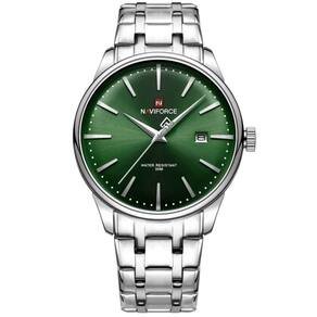 Relógio De Quartzo Masculino Pulseira De Aço Inoxidável Resistente à água Verde