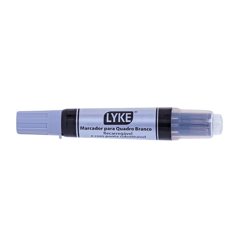 Pincel Marcador Quadro Branco Recarregável Lyke Preto