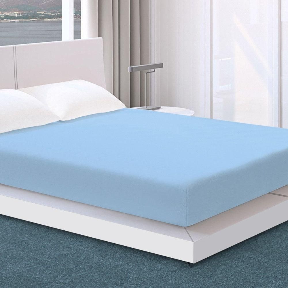 Protetor De Colchão Box Casal Com Elástico Proteção-conforto Cor:azul