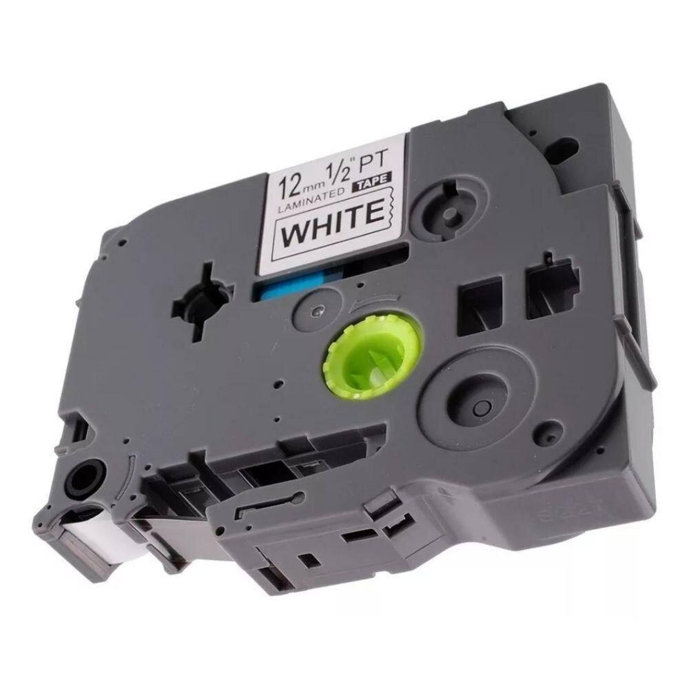 Fita Tze Tz 231 Compatível P/ Rotulador Brother 12mm Colors Branco