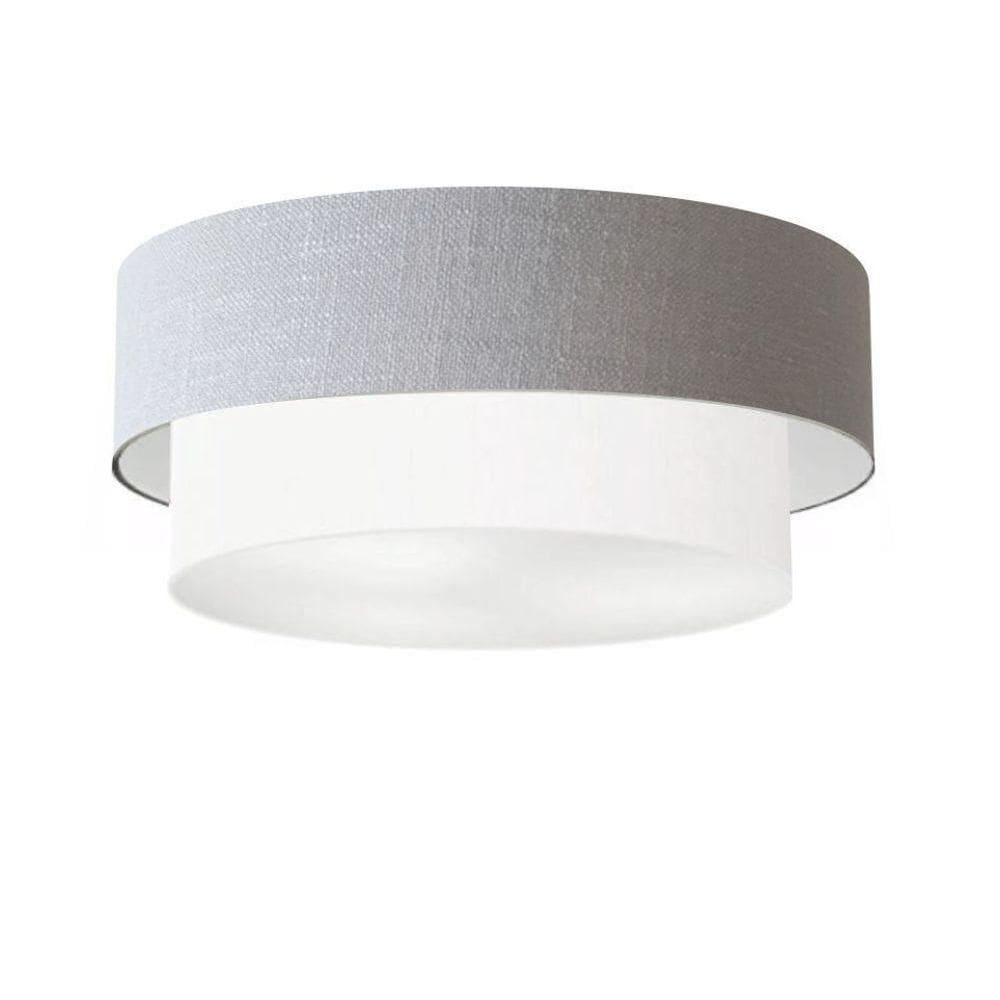 Plafon para Quarto Cilíndrico Cúpula Rustico Cinza Branco