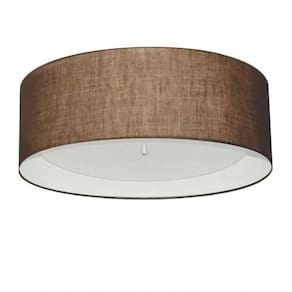 Plafon para Sala de Jantar Cilíndrico 60x25cm Café Branco