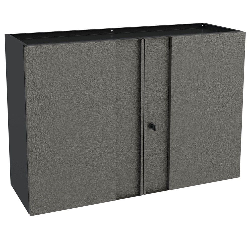 Armário Multiuso Aéreo Aço Multibox 2 Portas com Chave Cinza/Preto - Telasul