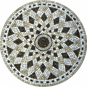 Piso Em Mosaico Romano Semente De Girassol I Tamanho 130cm