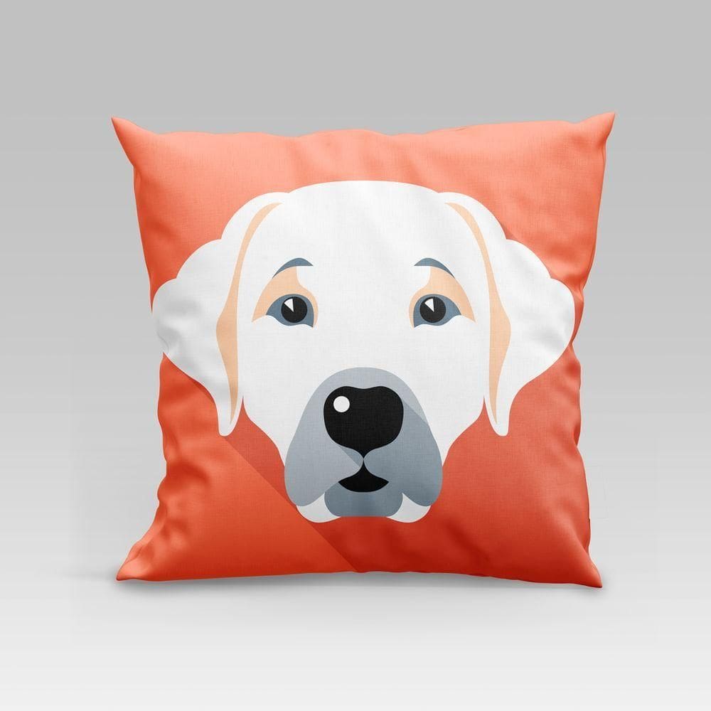 Capa De Almofada Estampada Pet Dog Em Veludo Suede 45cm X 45cm Raças Cachorros Labrador