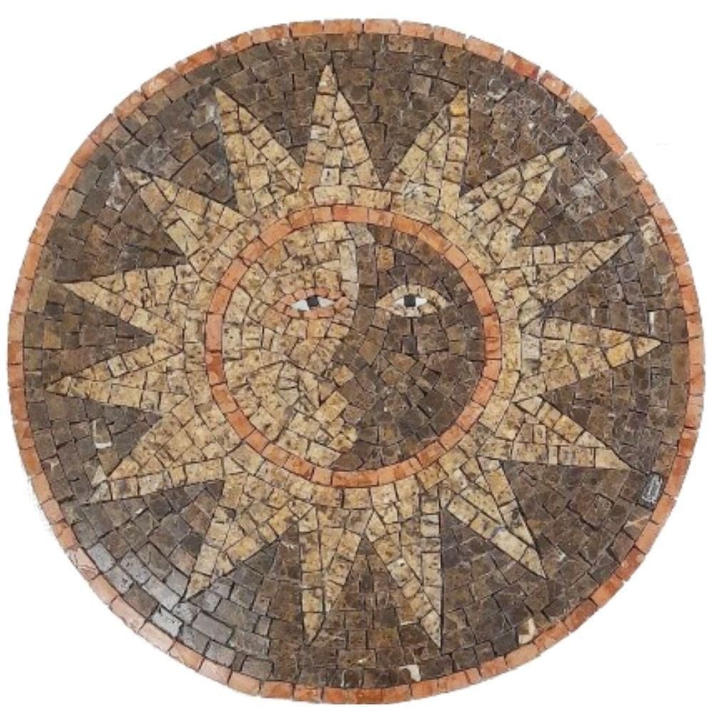 Rosone Mosaico Contemporâneo Sol E Lua