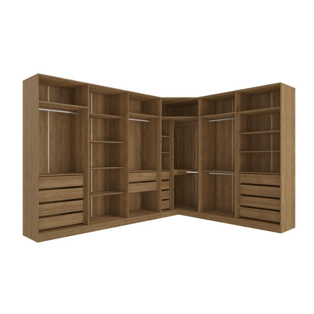 Conjunto Closet Kappesberg Adapt Nogueira 5 Peças 342cm X 263cm