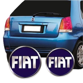 Adesivo Resinado Emblema Frontal E Traseiro Palio Azul Cor Azul