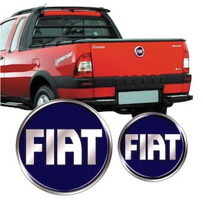 Adesivo Emblema Tampa Traseira Fiat Strada 2005 à 2008 Azul Cor Azul
