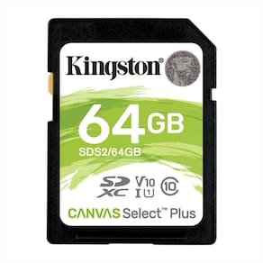 Cartao De Memoria Sd Kingston Canvas Select 64gb - 100mbs - Classe 10 - (sds2-64gb)