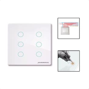 Interruptor Zigbee 6 Botões Inteligente 4x4 Touch