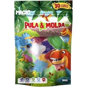 Massa Eva Pula E Molda Dino 30 Cores 300G