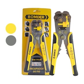 Alicate Desencapador De Fios Automático Isolado Amarelo E Preto Crimpagem