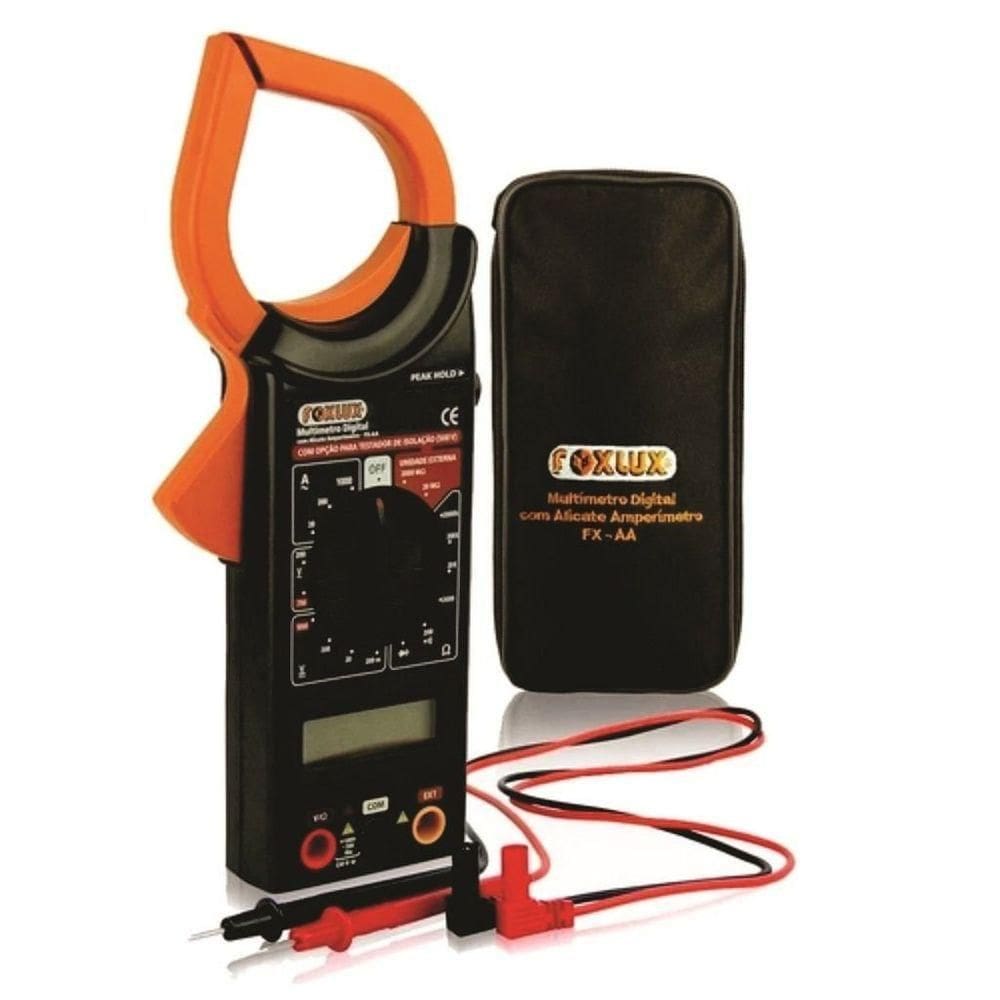 Multímetro Digital Com Alicate Amperímetro Fx - Aa