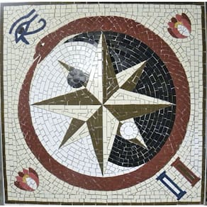 Piso Maçom Em Mosaico Ii Feito Com Cerâmicas E Porcelanas