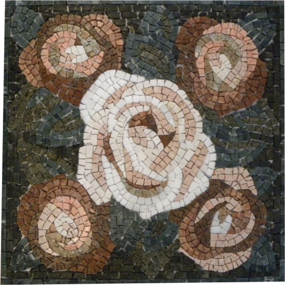 Mandala Mosaico Floral Rosas Ii