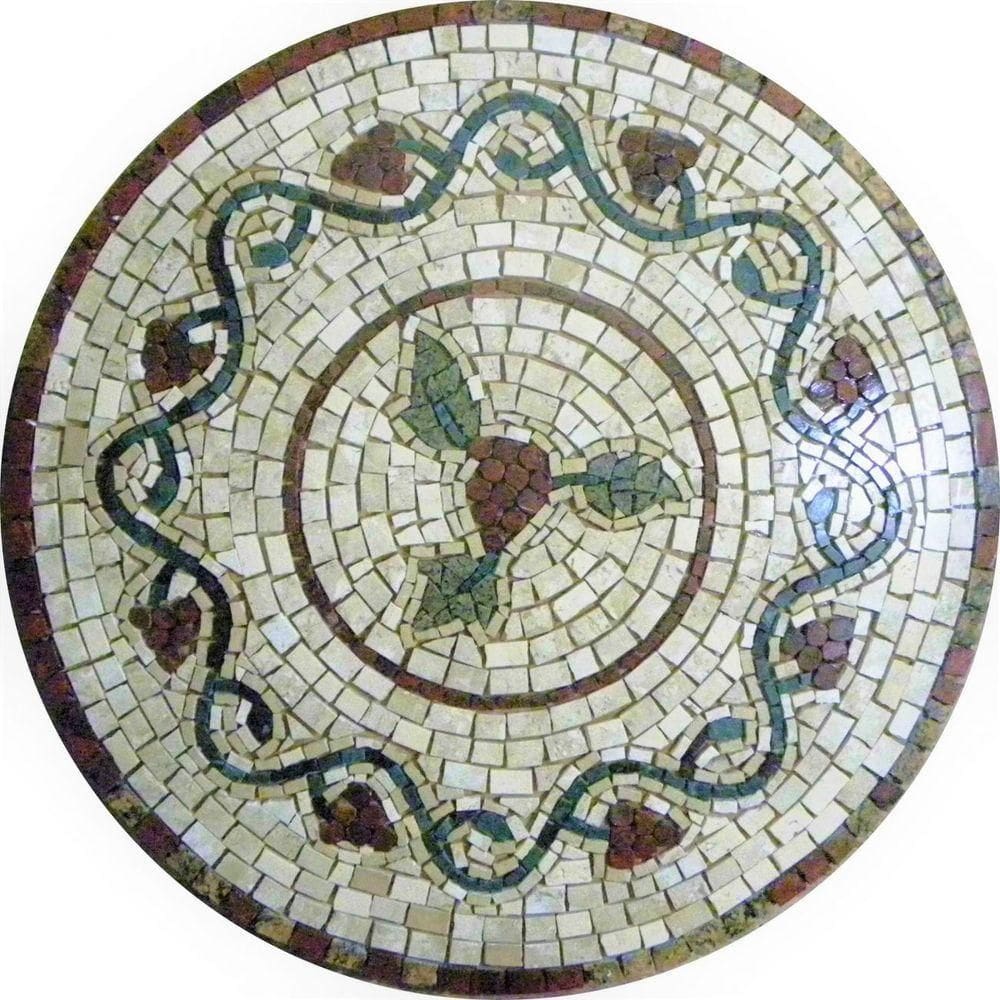 Mandala Mosaico Floral Rosone Bacco Tamanho 120cm