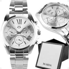 Relógio Feminino Casual Social Aço Inox Prata + Caixa