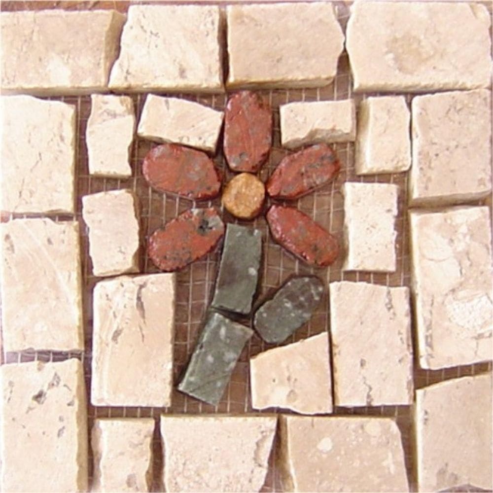 Tozetto Mosaico Piccolo Fiore Ii - 13x13cm