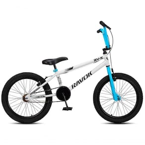 Bicicleta Bmx Cross Aro 20 Rv-x Aro Aero Freio V-brake Ravok Cor:branca E Azul