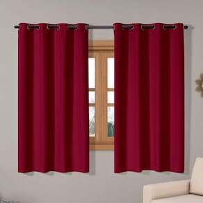 Cortina Isa Varão Tecido Oxford 2,80M X 1,60M - Vermelho