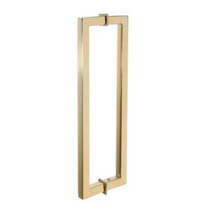 Puxador Duplo para Box Banheiro de 30cm em Aço Inox Dourado Brilhante Linha Larissa  Stainless