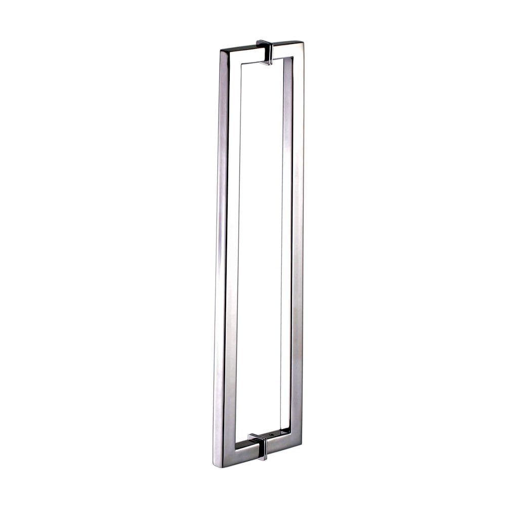 Puxador Duplo para Box Banheiro de 30cm em Aço Inox Polido Brilhante Linha Larissa Stainless