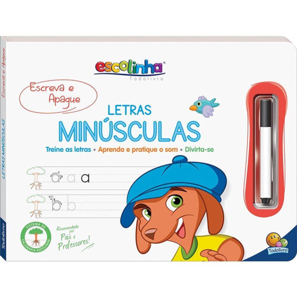 Livro Didático Escolinha Escreva E Apague: Letras Minúsculas