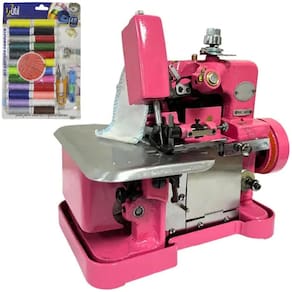 Máquina Costura 150W Rosa com Kit Costura Completo IMPORTWAY