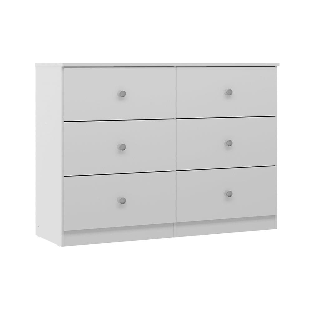 Cômoda Grande com 6 Gavetas 110x80cm Branco 6513