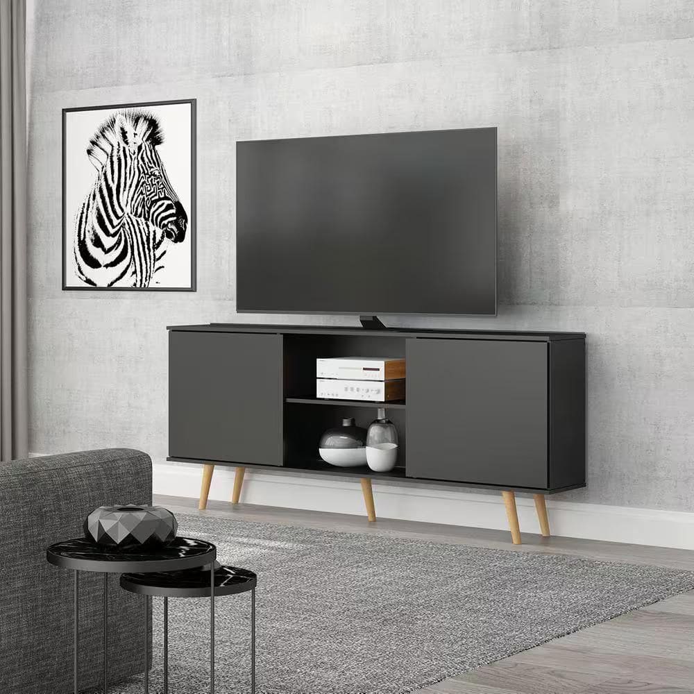 Rack Para TV Até 75 Polegadas Siena Preto - Soluzione