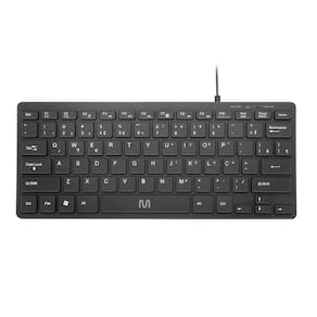 Mini Teclado com Fio 7 Teclas Multimídia Membrana Silencioso Multi