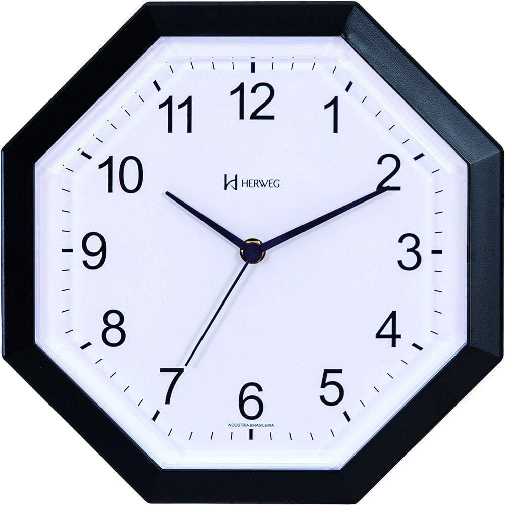 Relógio De Parede Herweg 6662 27cm Preto