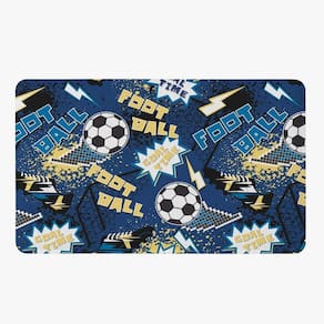 Tapete Para Quarto Infantil Estampado Futebol Goal 60cm X 40cm Base Antiderrapante Goal1