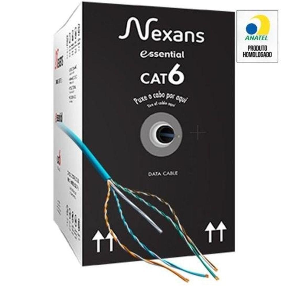 Cabo De Rede Cat.6 Cm 305M Azul Nexans - Cx / 305