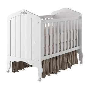 Berço Mini Cama 100% Mdf Harmonia Permobili Branco Branco