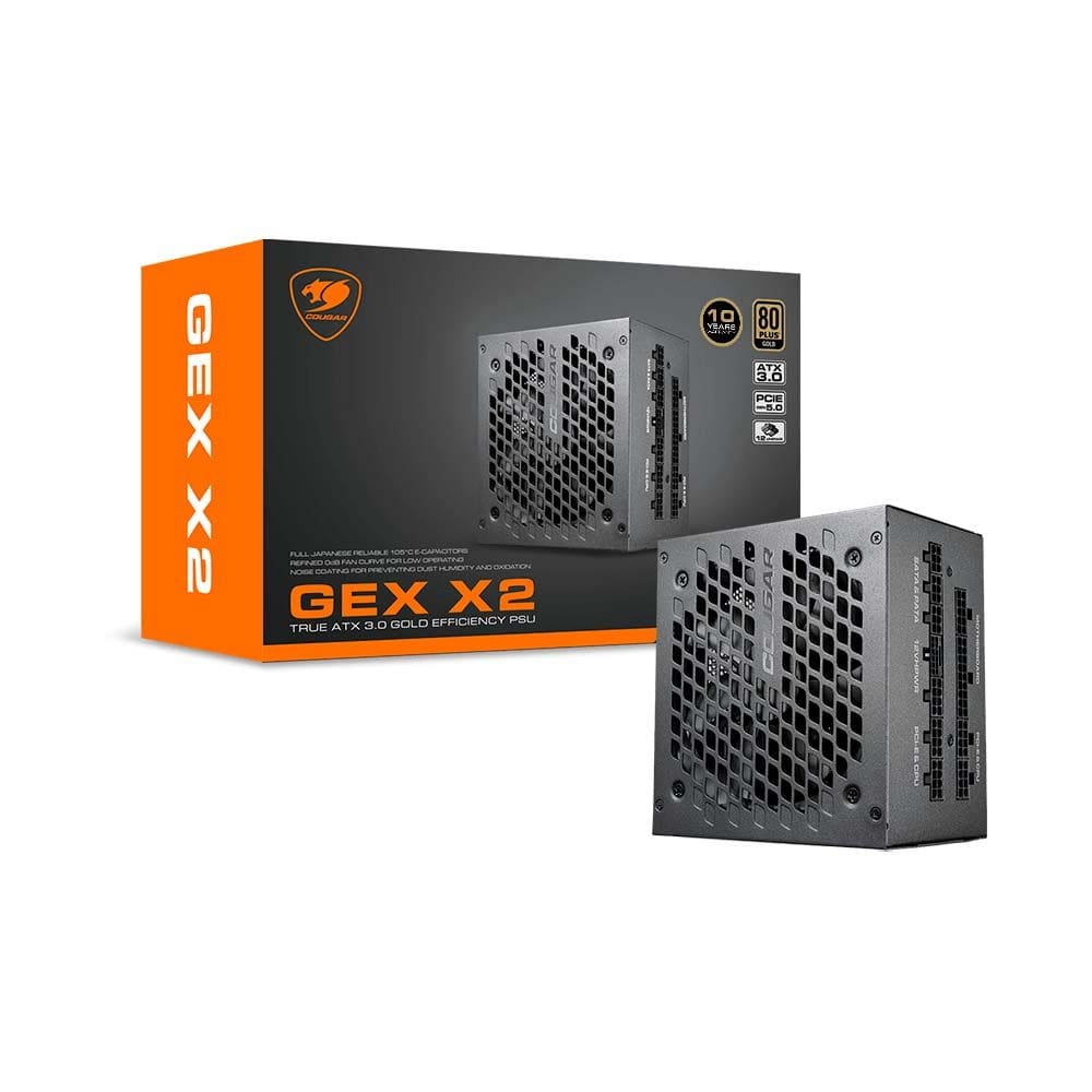 Fonte Gamer Cougar Gex X2 1000 Modular 1000W Preto 80 Plus Gold - 31Gt100008p01