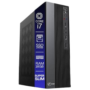 Computador TOB Slim Compacto Intel Core i7 SSD 240GB Memória 16GB Windows 10 Trial Desktop PC CPU