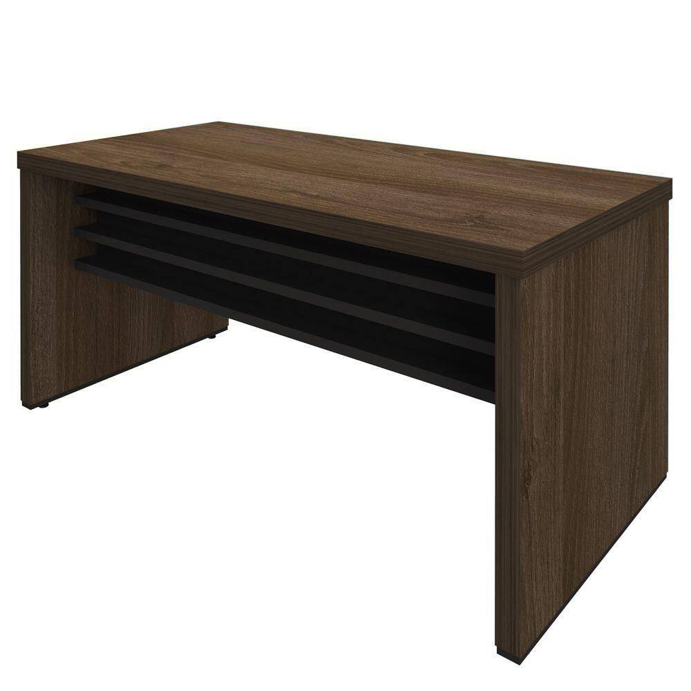 Mesa Para Escritório 158cm Tamburato Executiva Marrom preto