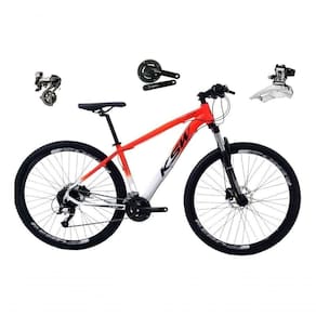 Bicicleta Aro 29 Ksw Xlt Shimano Altus 24v Freio Disco Hidráulico Garfo Trava - Laranja/branco Tam.15