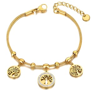 Pulseira Feminina Árvore Da Vida Aubrey Banhado A Ouro 18k