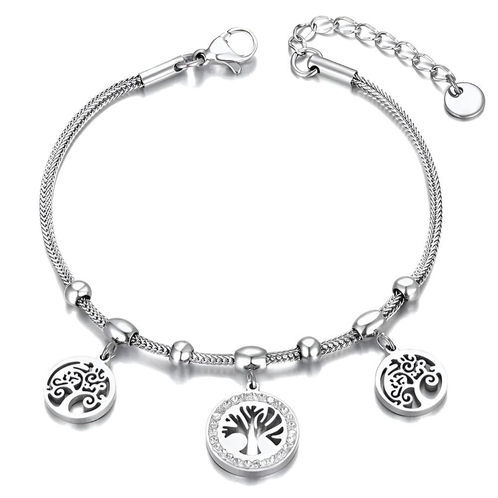 Pulseira Feminina Árvore Da Vida Aubrey Banhado A Ouro 18k