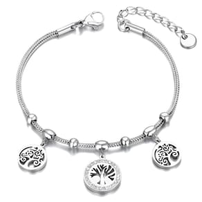 Pulseira Feminina Árvore Da Vida Aubrey Banhado A Ouro 18k