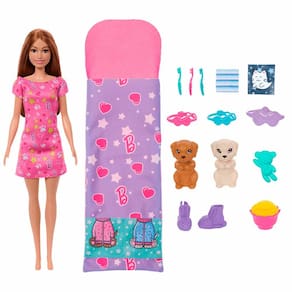 Boneca - Barbie Family - Festa do Pijama com Cachorrinhos - Mattel