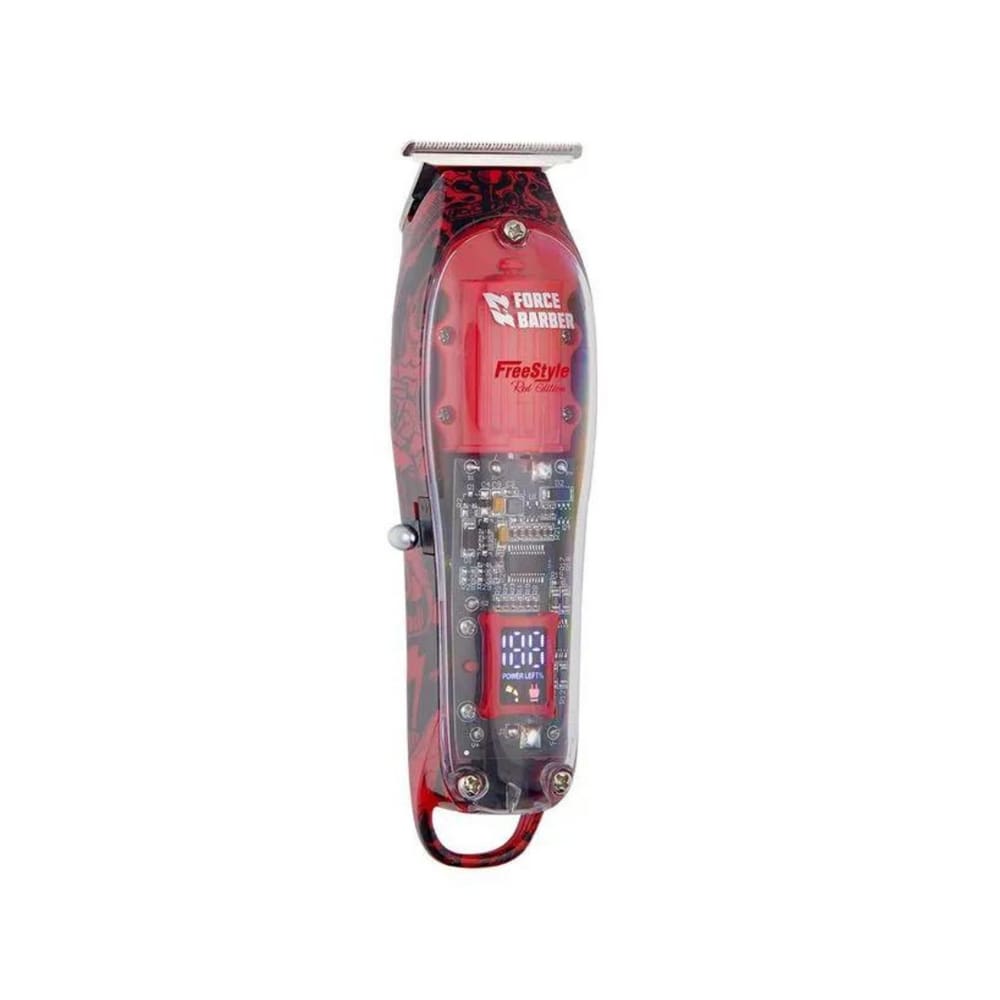 Maquina De Acabamento Mq Force Barber Freestyle Red Edition Bivolt