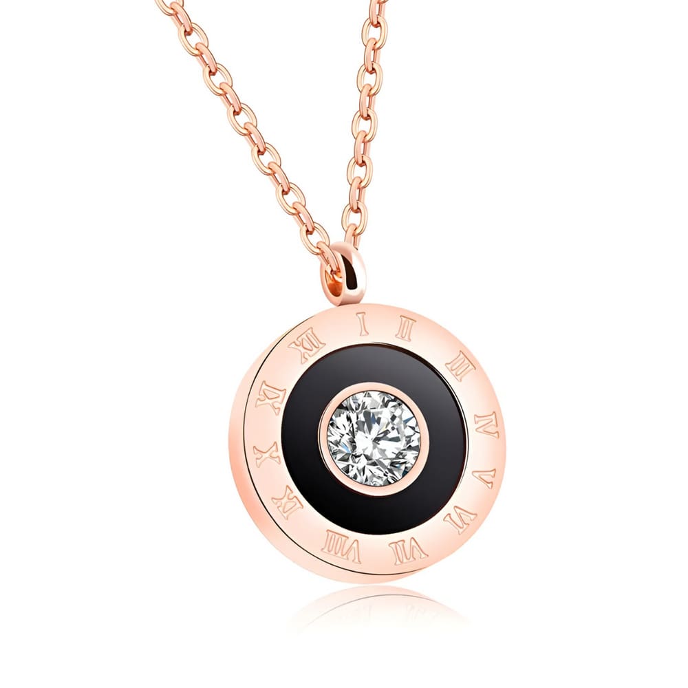 Colar Corrente Feminina Bonnie Zircônia Banhado A Ouro Rosê